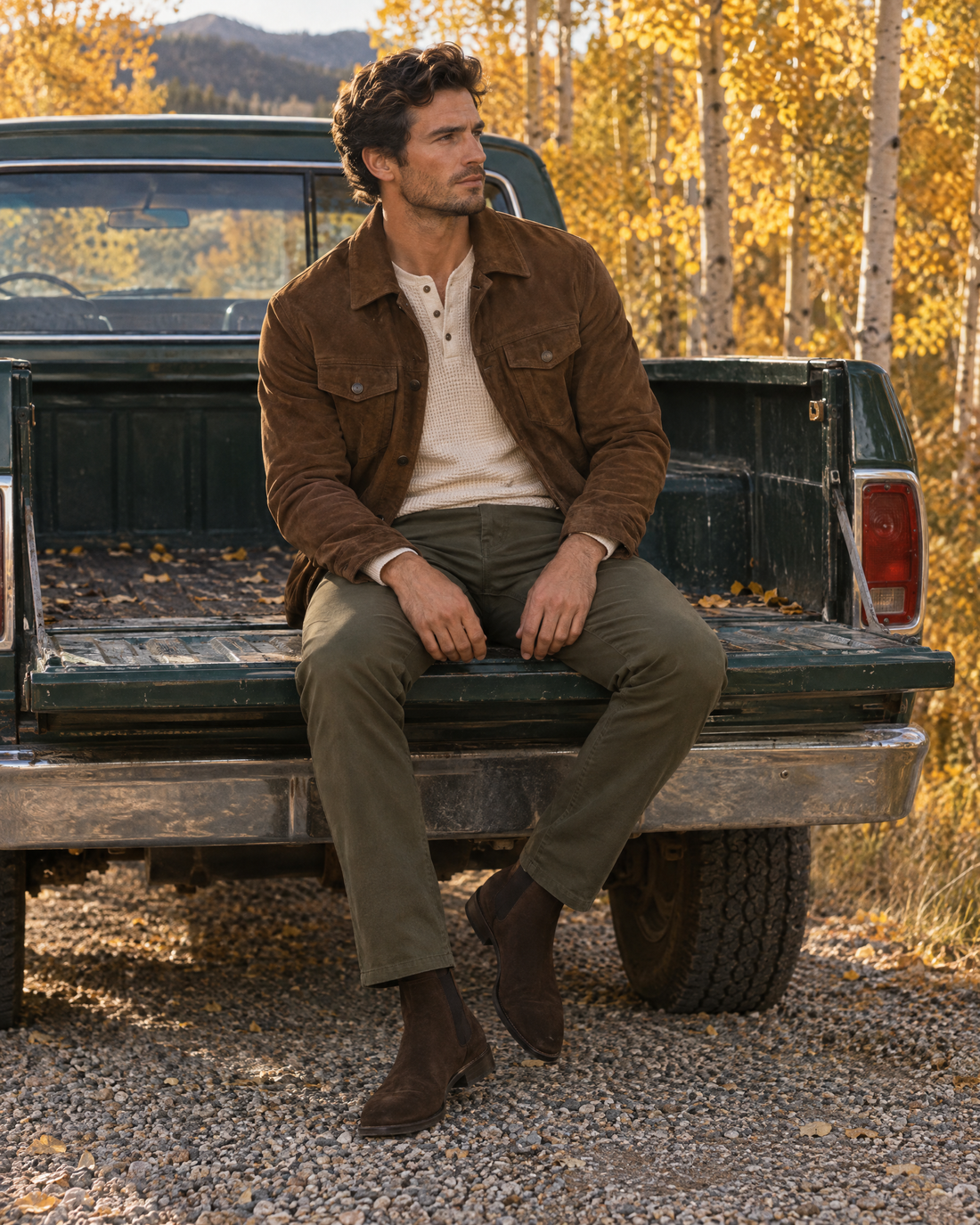 Suede trucker & chelsea boots