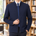 Stand Collar Navy Blue